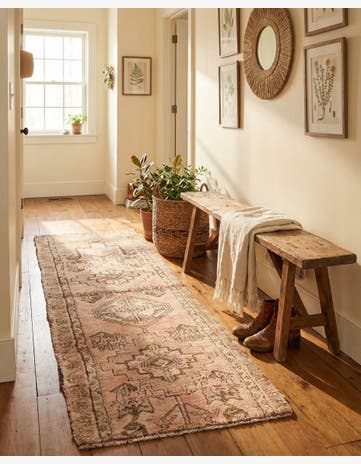 2' 3 x 7' 2 Hand Knotted Ultra Vintage Persian Wool Runner Rug