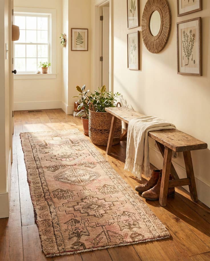 Detail image of 2' 3 x 7' 2 Hand Knotted Ultra Vintage Persian Wool Runner Rug