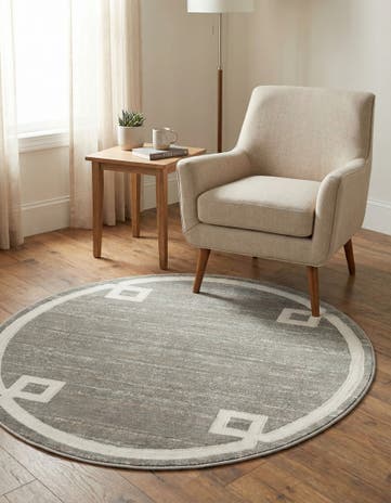 Jill Zarin Gray Uptown Lenox Hill Round Rug