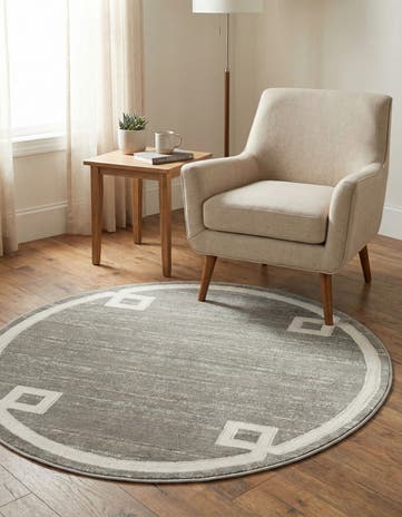Jill Zarin Gray Uptown Lenox Hill Round Rug