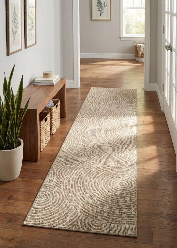2' 7 x 12' Easy-Clean Modern Indoor / Outdoor Runner Rug