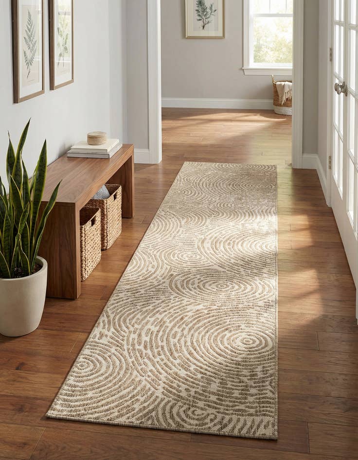 Detail image of 2' 7 x 12' Easy-Clean Modern Indoor / Outdoor Runner Rug