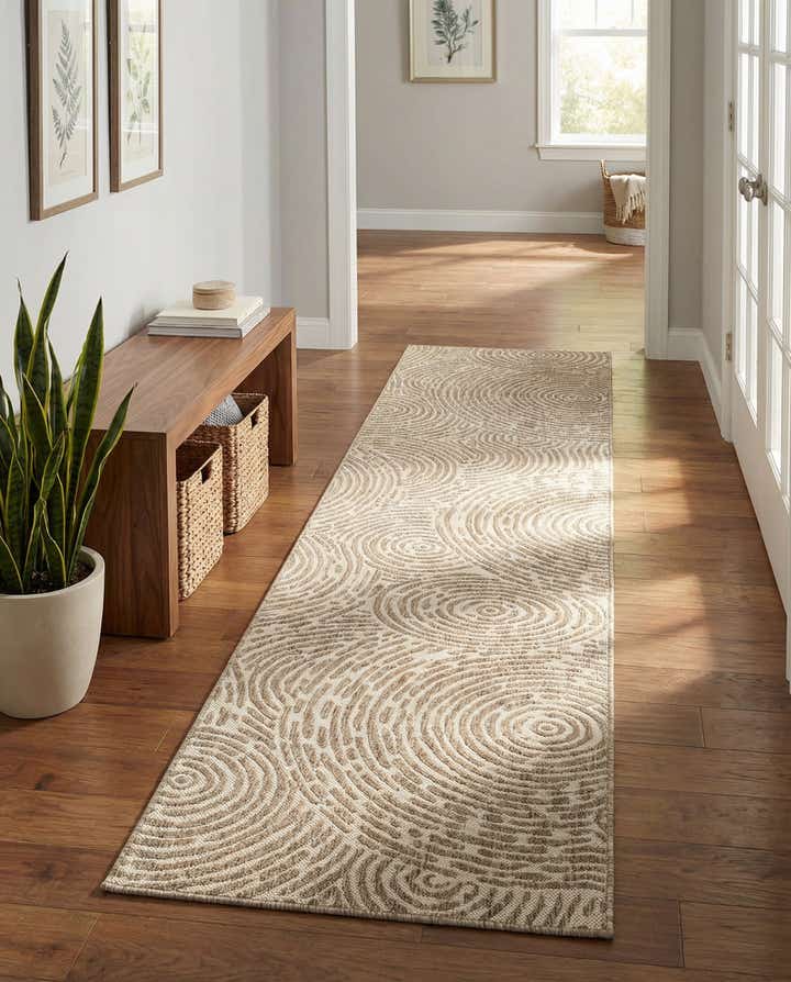 2' 7 x 12' Easy-Clean Modern Indoor / Outdoor Runner Rug