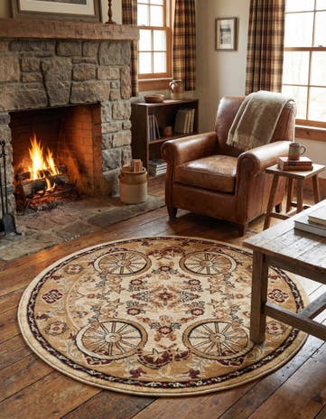 4' x 4' Pioneer Round Rug