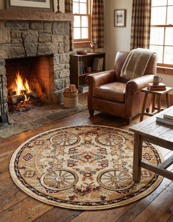 Detail image of 4' x 4' Pioneer Round Rug