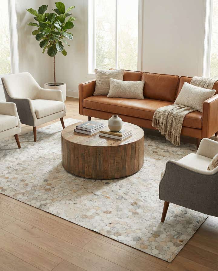 5' 1 x 8' 1 Cowhide Stocks Rug