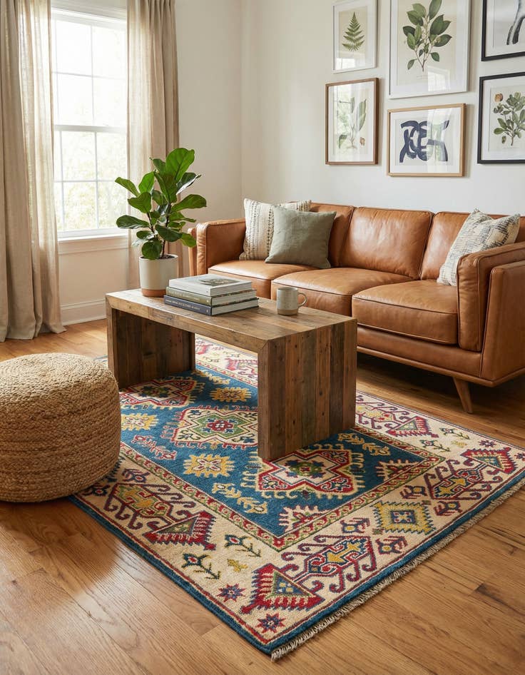 Detail image of 3' 3 x 4' 10  Hand Knotted Kazak Rug