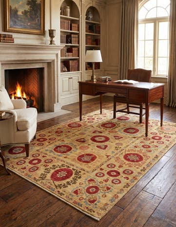 5' 9 x 8' Hand Knotted Ariana Ziegler Oriental Rug