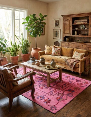 5' x 6' 7 Hand Woven Kilim Suzani Wool Rug
