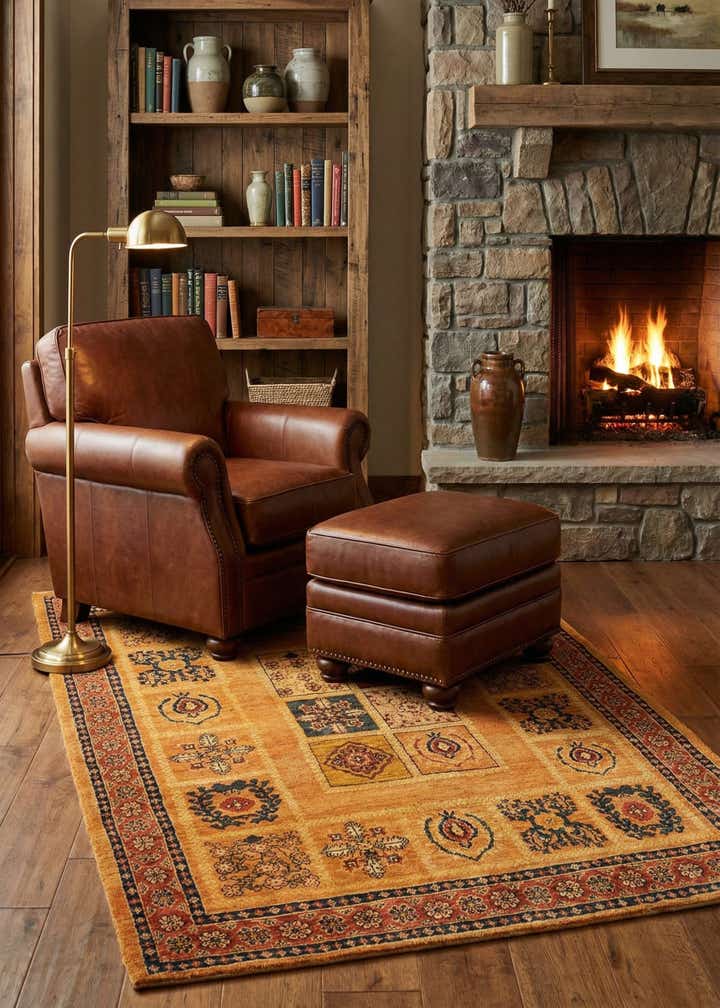 3' 7 x 4' 11 Kashkuli Wool Rug