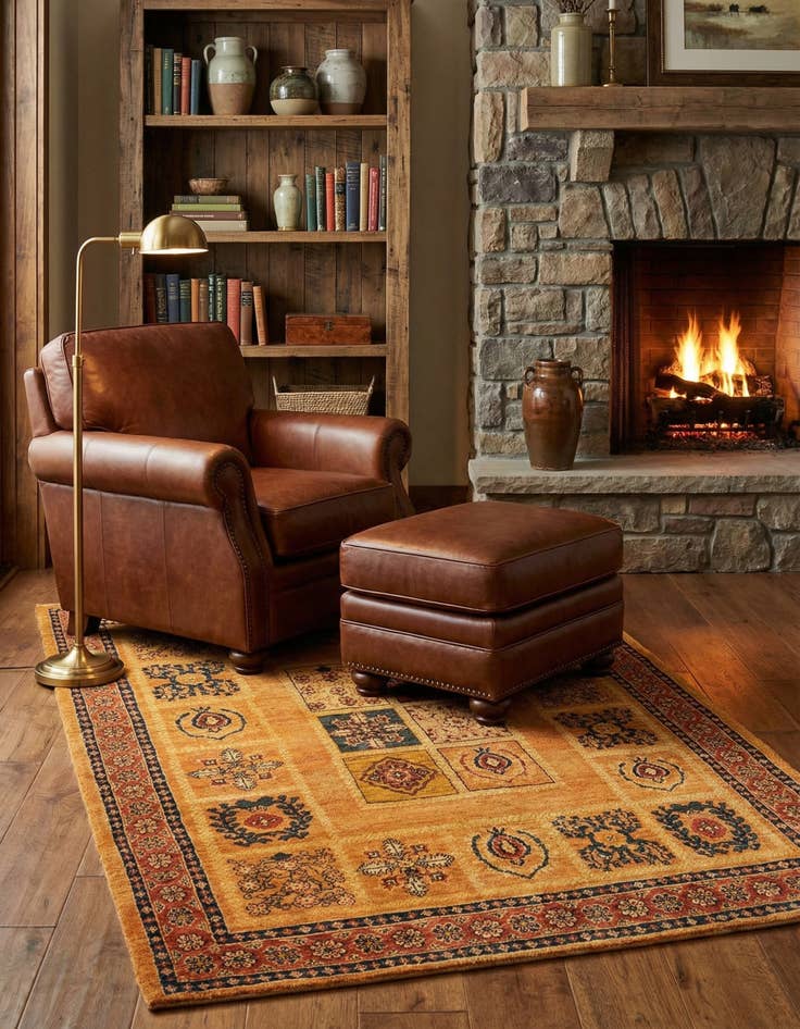 Detail image of 3' 7 x 4' 11 Kashkuli Wool Rug