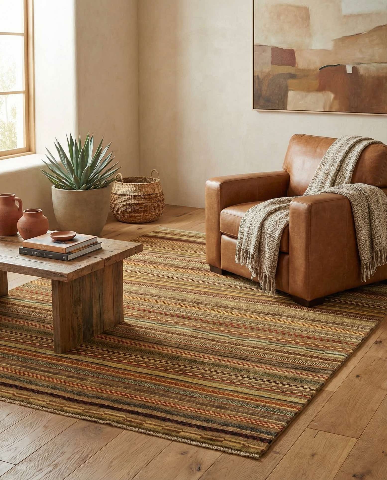 5' x 6' 8 Hand Knotted Modern Ziegler Rug