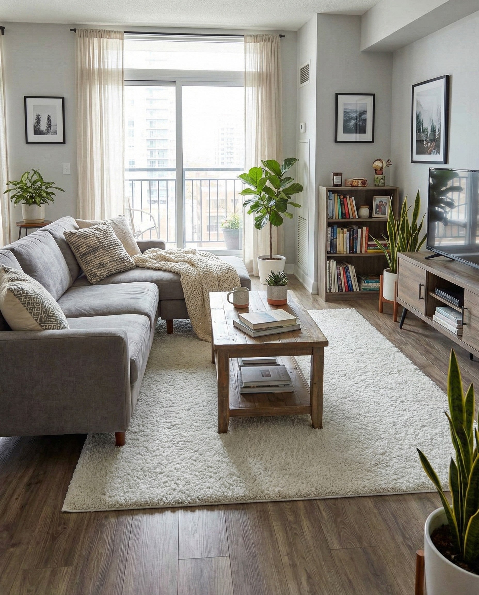  6' 5 x 6' 5 Jill Zarin Shaggy Chic Square Rug