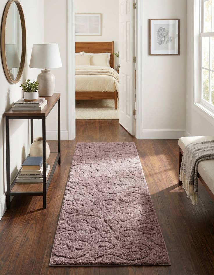 Detail image of  2' 7 x 10' Botanical Shag Runner Rug