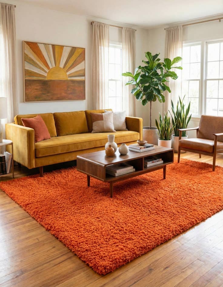 Detail image of 7' 10 x 11' Solid Shag Rug