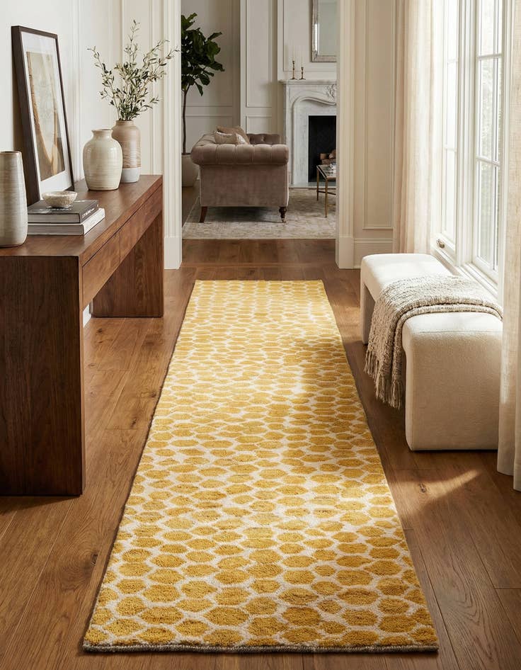 Detail image of  2' 10 x 10'  Hand Knotted Darya Wool Runner Rug