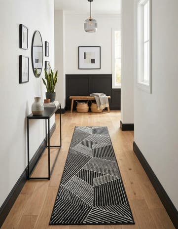 Black Oslo Runner Rug
