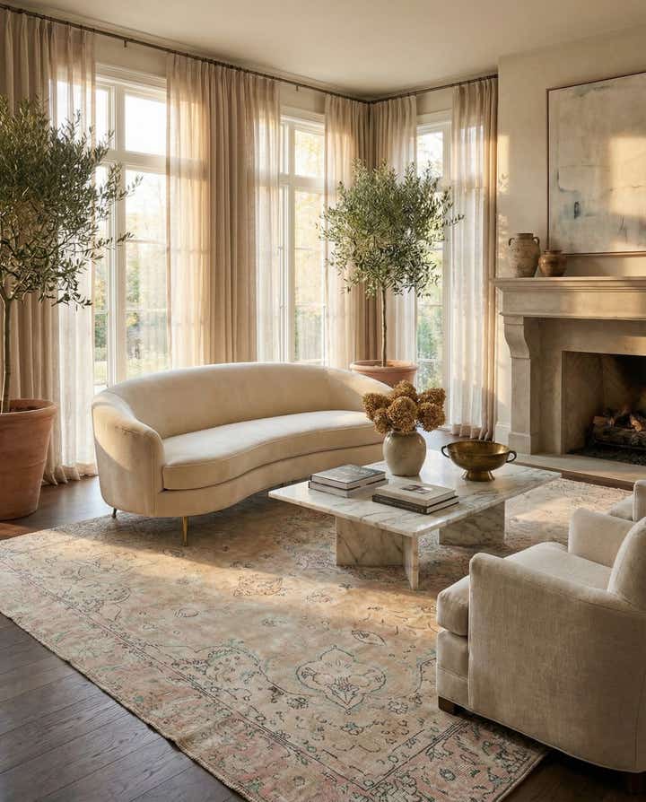 9' 5 x 12' 6 Hand Knotted Ultra Vintage Persian Wool Rug