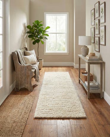  2' 7 x 12'  Hand Woven Haka Deluxe Shag Runner Rug