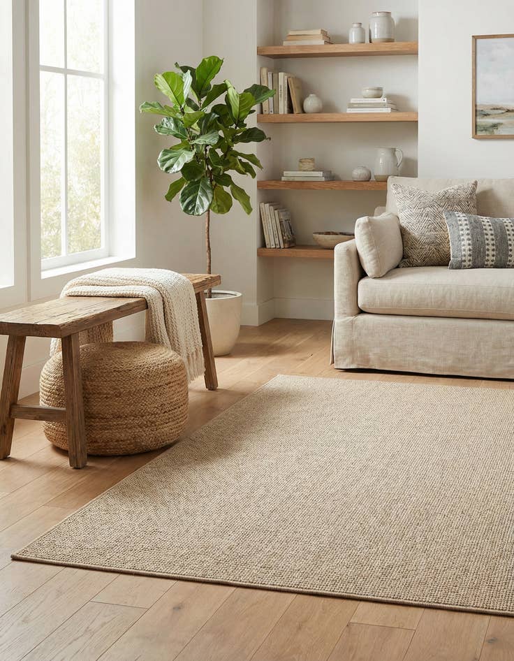 Detail image of 4' x 6' Easy-Clean Solid Indoor / Outdoor Rug