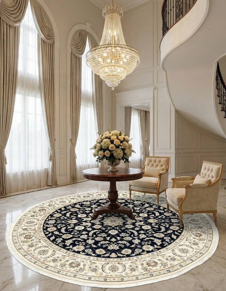 Detail image of 6' 7 x 6' 7 Nain Round Rug