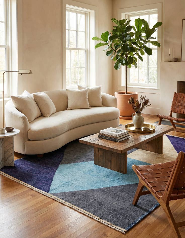 Detail image of 7' 5 x 10' 1  Hand Knotted Moroccan Wool Rug