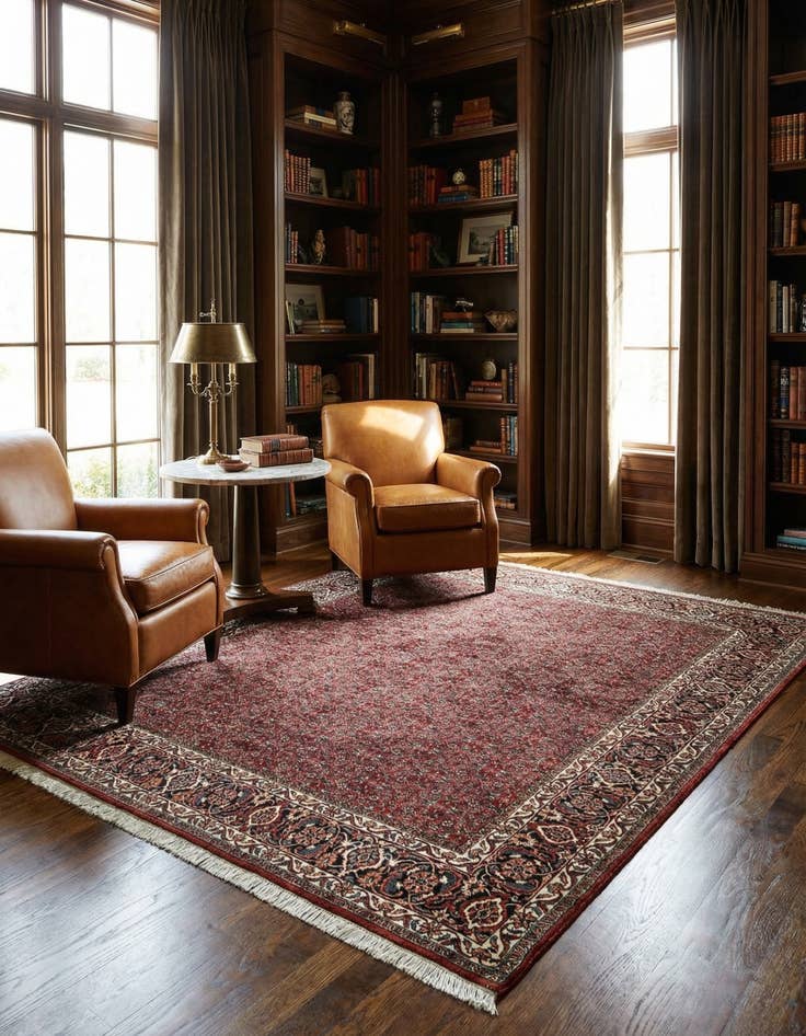 Detail image of 6' 9 x 7' 1 Bidjar Wool Square Rug