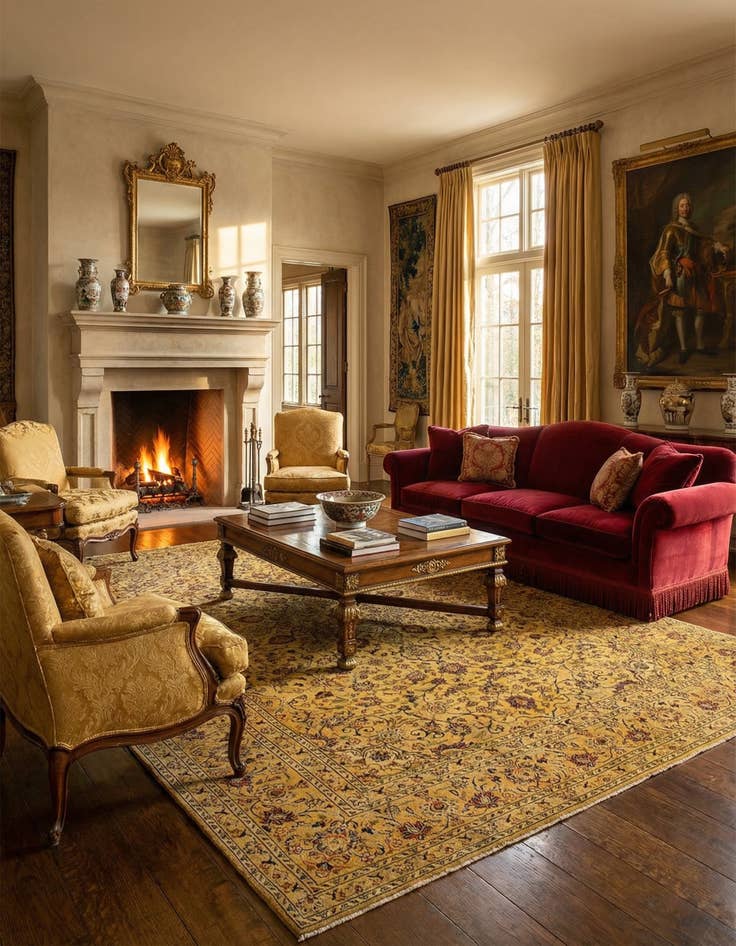 Detail image of 8' 1 x 11' 1 Kashan Rug