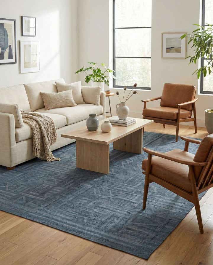 6' x 7' 9 Hand Woven Kilim Modern Wool Rug