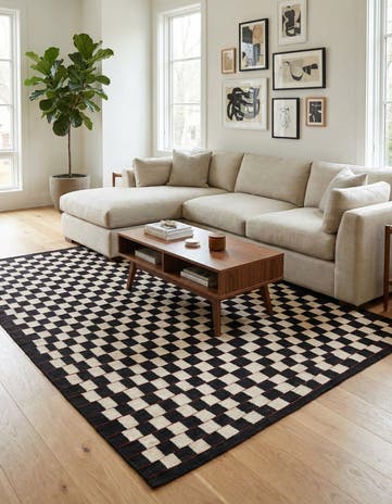 5' 9 x 7' 8 Hand Woven Kilim Modern Wool Rug