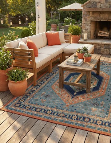 7' 10 x 10' Easy-Clean Baja Indoor / Outdoor Rug