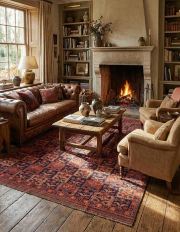 6' 11 x 9' 1 Afghan Rug