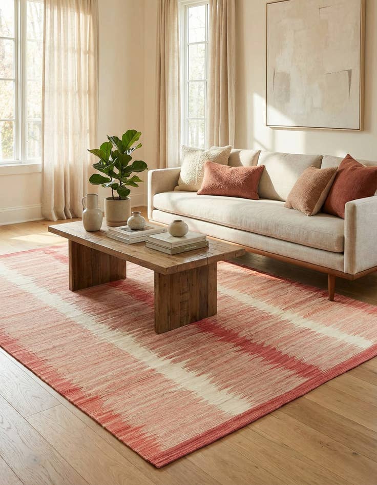 Detail image of 6' x 7' 10  Hand Woven Kilim Modern Wool Rug