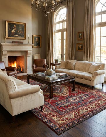 7' 5 x 10' 10 Hand Knotted Kazak Wool Rug