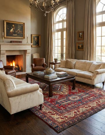 7' 5 x 10' 10 Hand Knotted Kazak Wool Rug