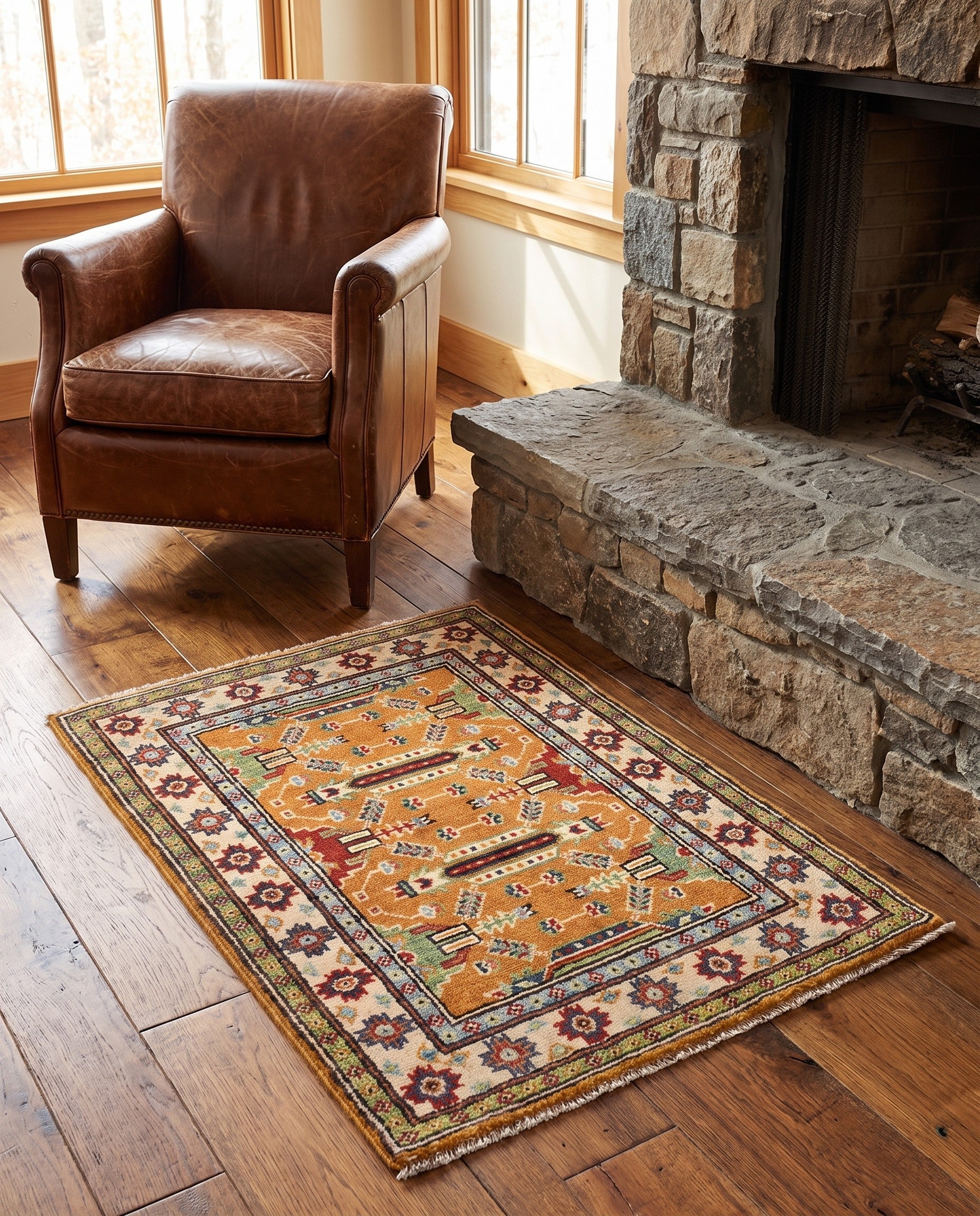 2' 1 x 2' 11 Hand Knotted Kazak Rug