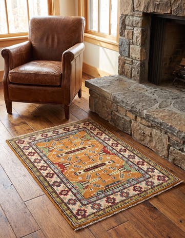 2' 1 x 2' 11 Hand Knotted Kazak Rug