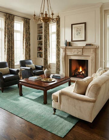 7' 1 x 10' Hand Woven Jill Zarin English Manor Farmhouse Wool Rug