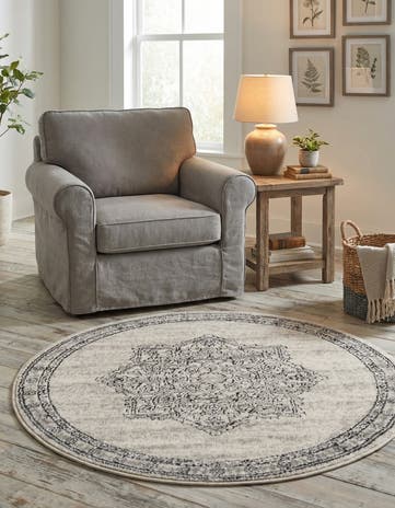 Ivory Nyla Round Rug