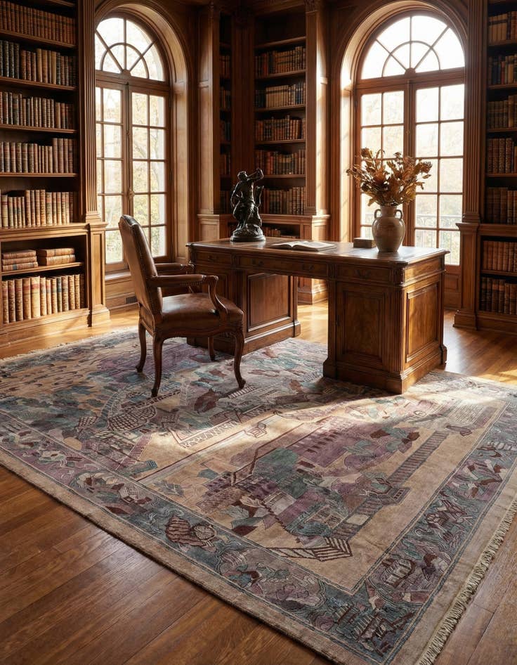 Detail image of 10' x 12' 11  Hand Knotted Tibet Wool Rug