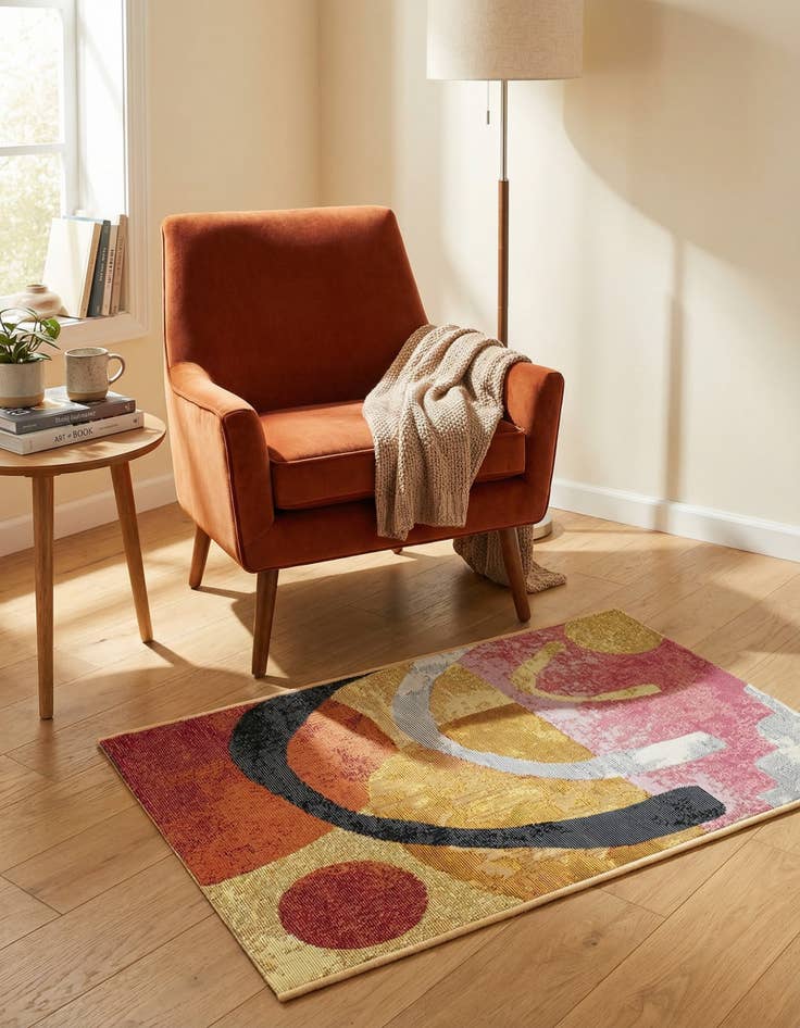 Detail image of 2' x 3'  Washable Modern Indoor / Outdoor Rug