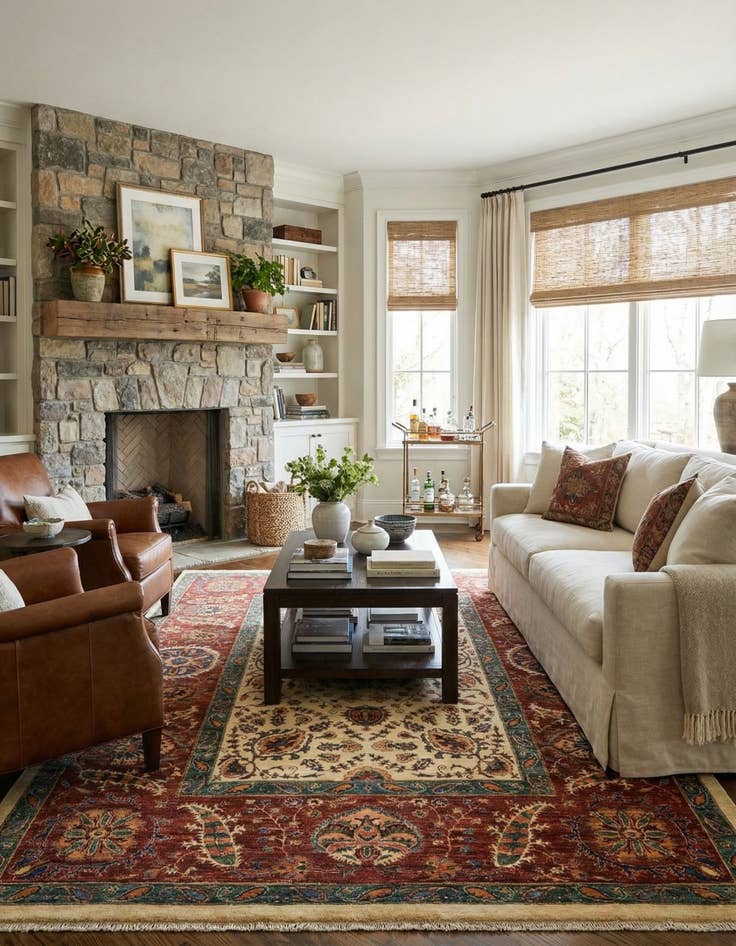 Detail image of 6' 8 x 10'  Hand Knotted Ariana Ziegler Rug