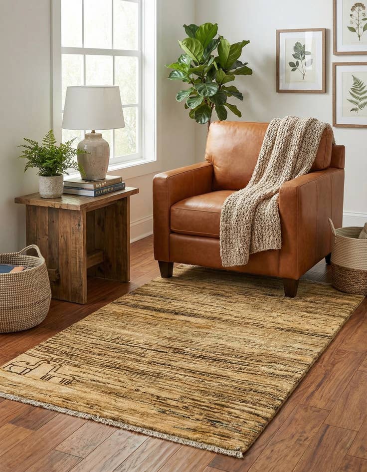 Detail image of 2' 8 x 4' 2 Hand Knotted Modern Ziegler Rug