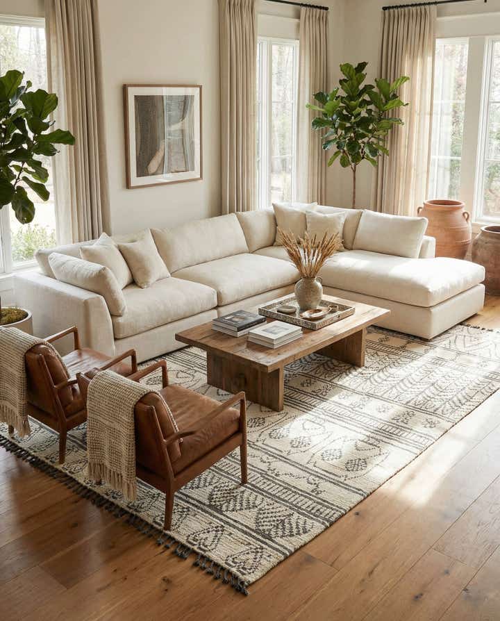 8' x 10' 2 Hand Knotted Moroccan Wool Rug