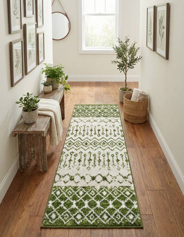 Detail image of 2' x 5' Moroccan Trellis Runner Rug