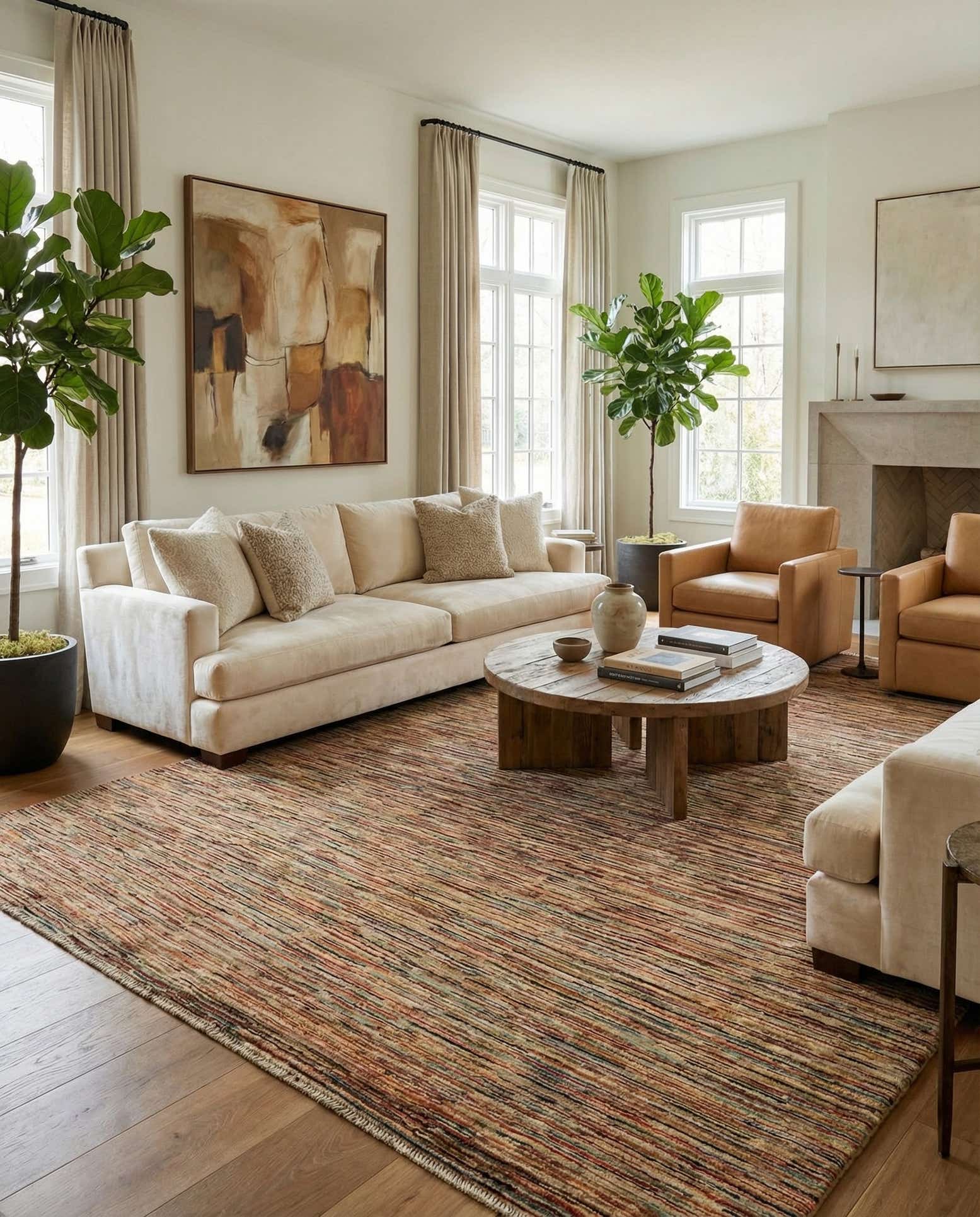 6' 6 x 9' 8 Hand Knotted Modern Ziegler Rug