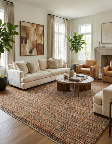 6' 6 x 9' 8 Hand Knotted Modern Ziegler Rug