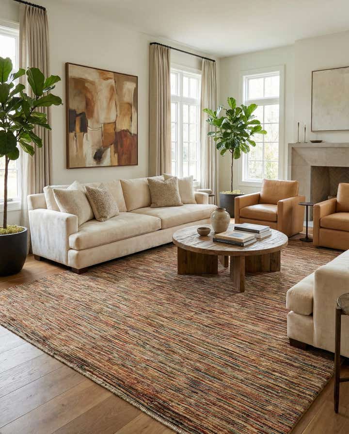 6' 6 x 9' 8 Hand Knotted Modern Ziegler Rug