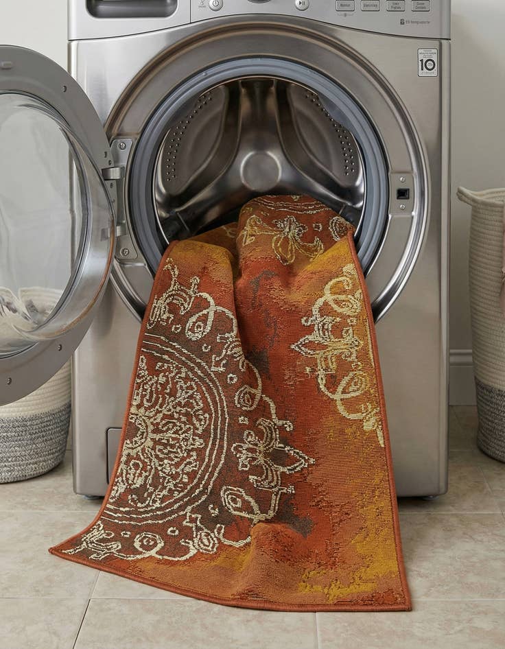 Detail image of 2' x 6'  Washable Modern Indoor / Outdoor Runner Rug