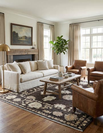 8' 2 x 10' 2 Hand Knotted Oushak Wool Rug